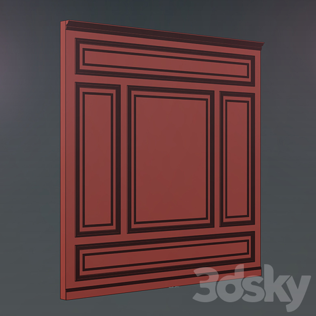 Wall molding panels vol. 1.025 3DS Max Model - thumbnail 3