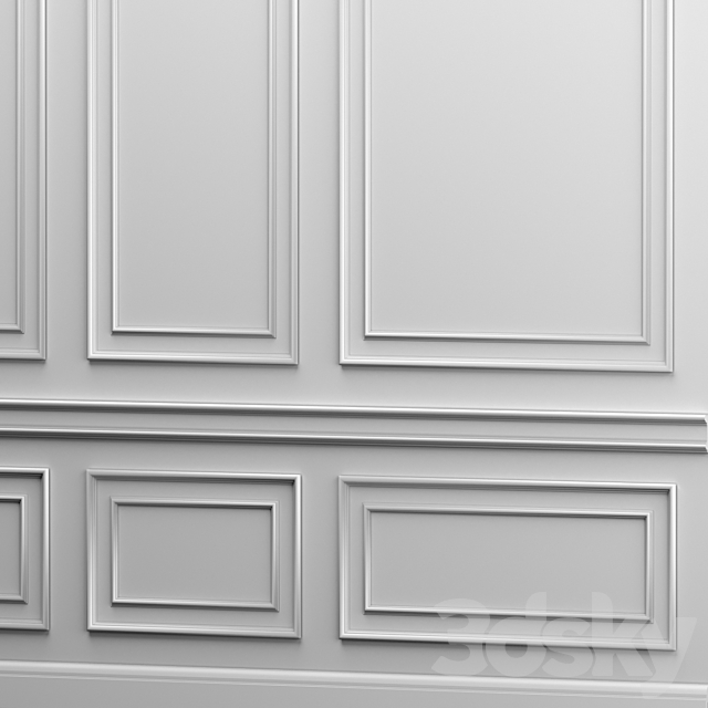 Wall panel – gypsum stucco 3DS Max Model - thumbnail 2