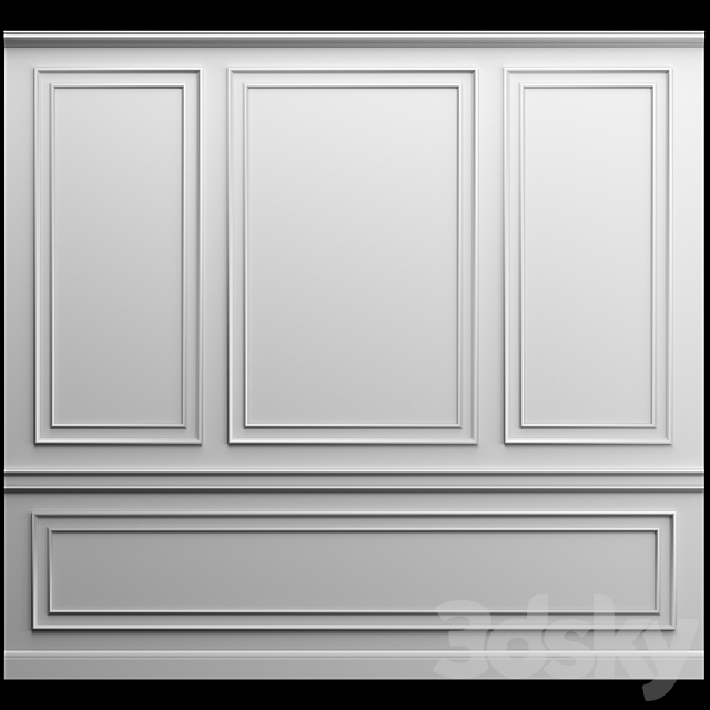 Wall panel – gypsum stucco 3DSMax File - thumbnail 1