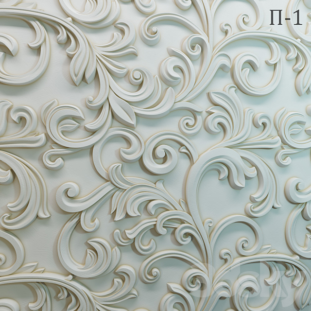 Wall panel P-1 3DS Max Model - thumbnail 3