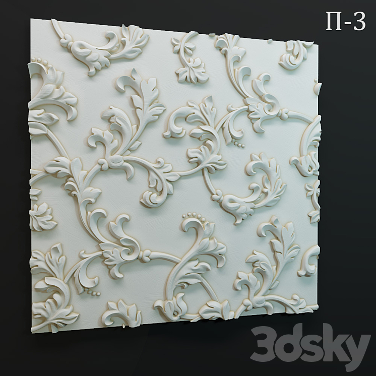 Wall panel P-3 3DS Max - thumbnail 1