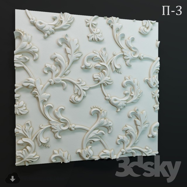 Wall panel P-3 3DS Max - thumbnail 3