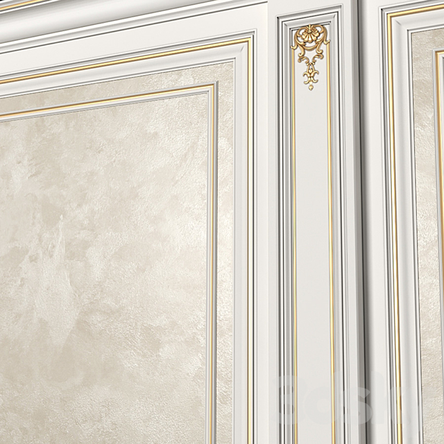 Wall paneling Decorative plaster 3DS Max Model - thumbnail 2