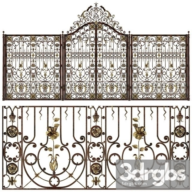 Wrought Iron Gates 3dsmax Download - thumbnail 1