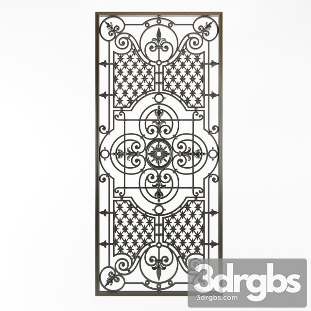 Wrought Iron Grille 33 3dsmax Download - thumbnail 1