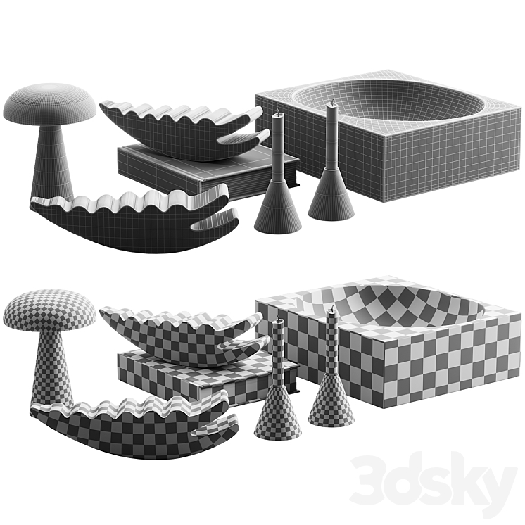 112 decorative set 025 croco souto moura 3DS Max Model - thumbnail 2