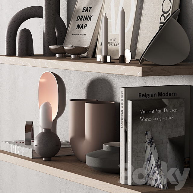 217 decor on shelves 02 neutral scandi accessories 00 3DSMax File - thumbnail 4