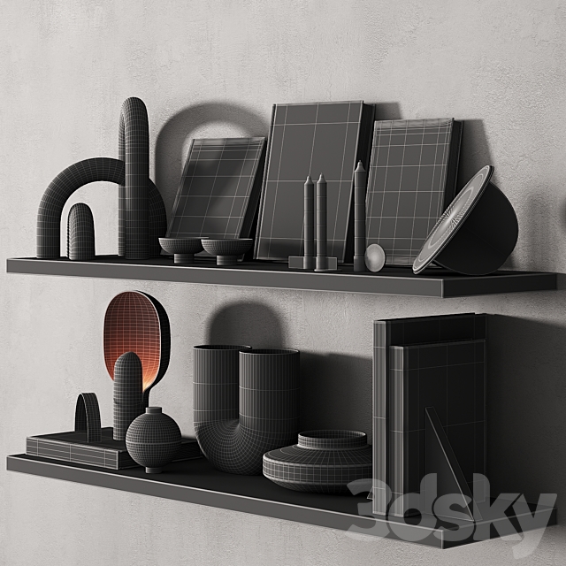 217 decor on shelves 02 neutral scandi accessories 00 3DSMax File - thumbnail 7