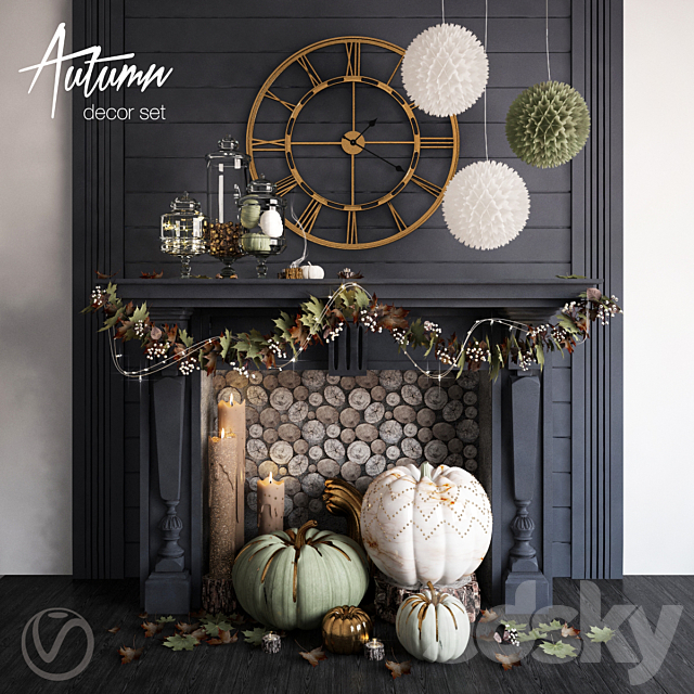 Autumn Decor Set 3DSMax File - thumbnail 1