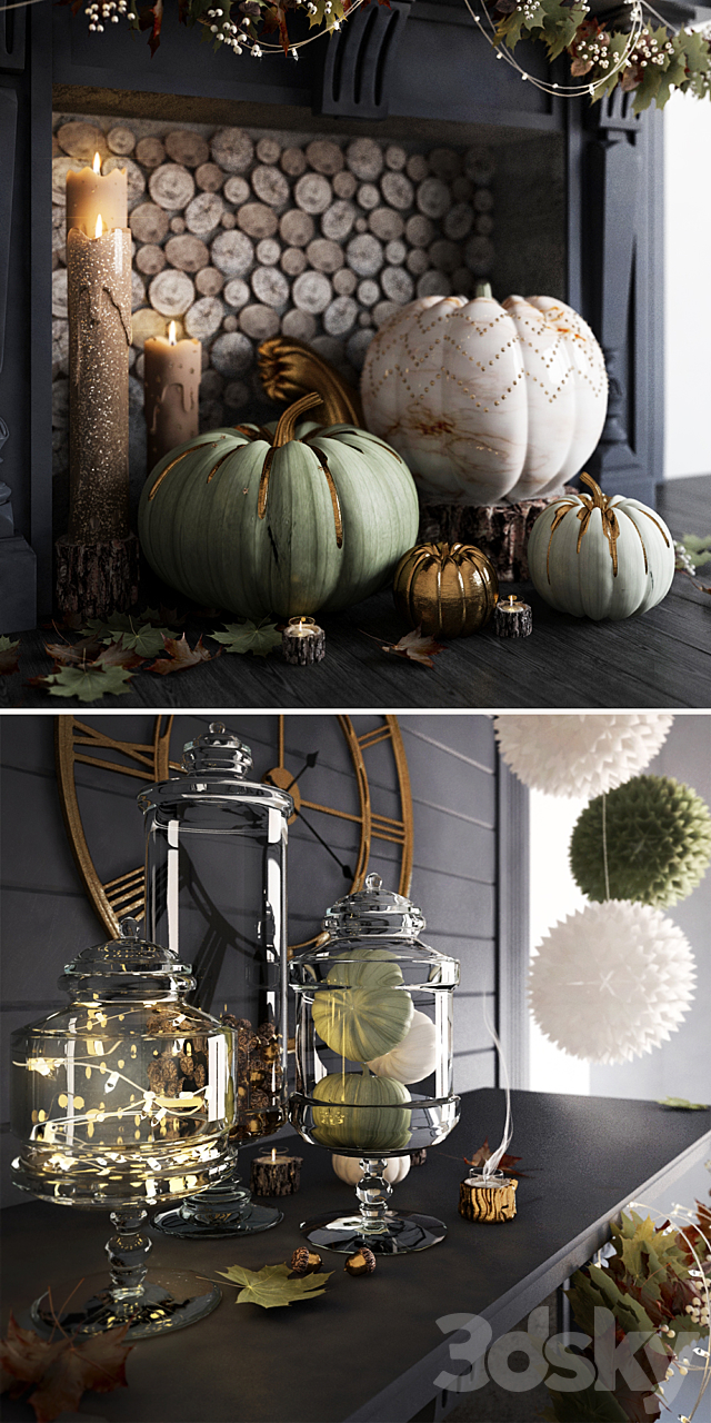 Autumn Decor Set 3DSMax File - thumbnail 2