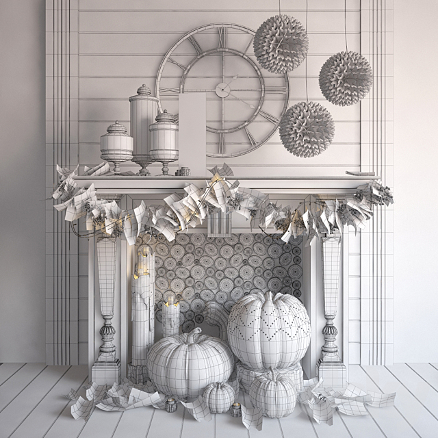 Autumn Decor Set 3DSMax File - thumbnail 3