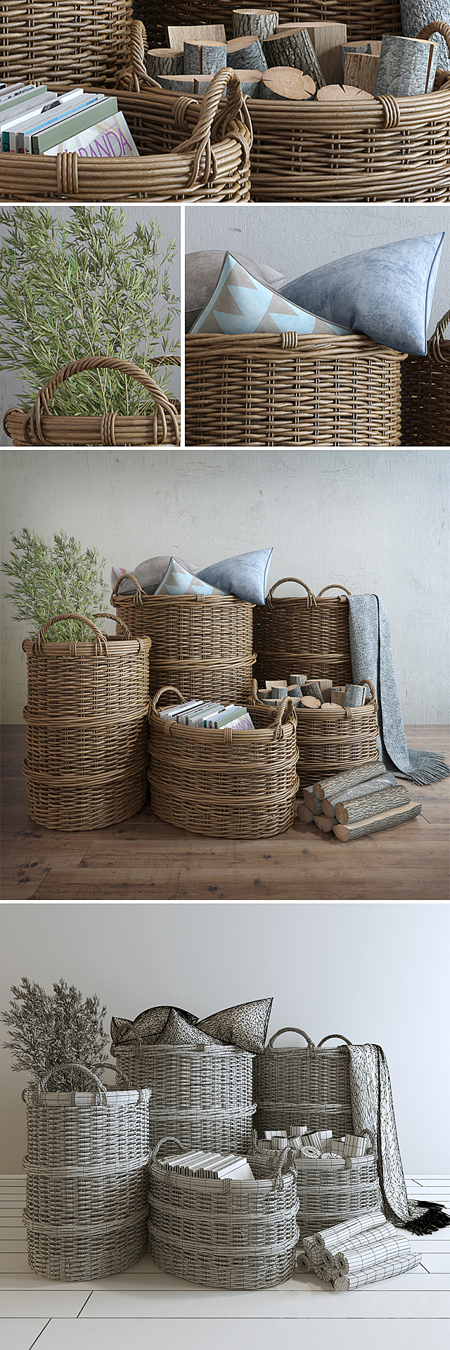 Basket with handles 3DSMax File - thumbnail 1