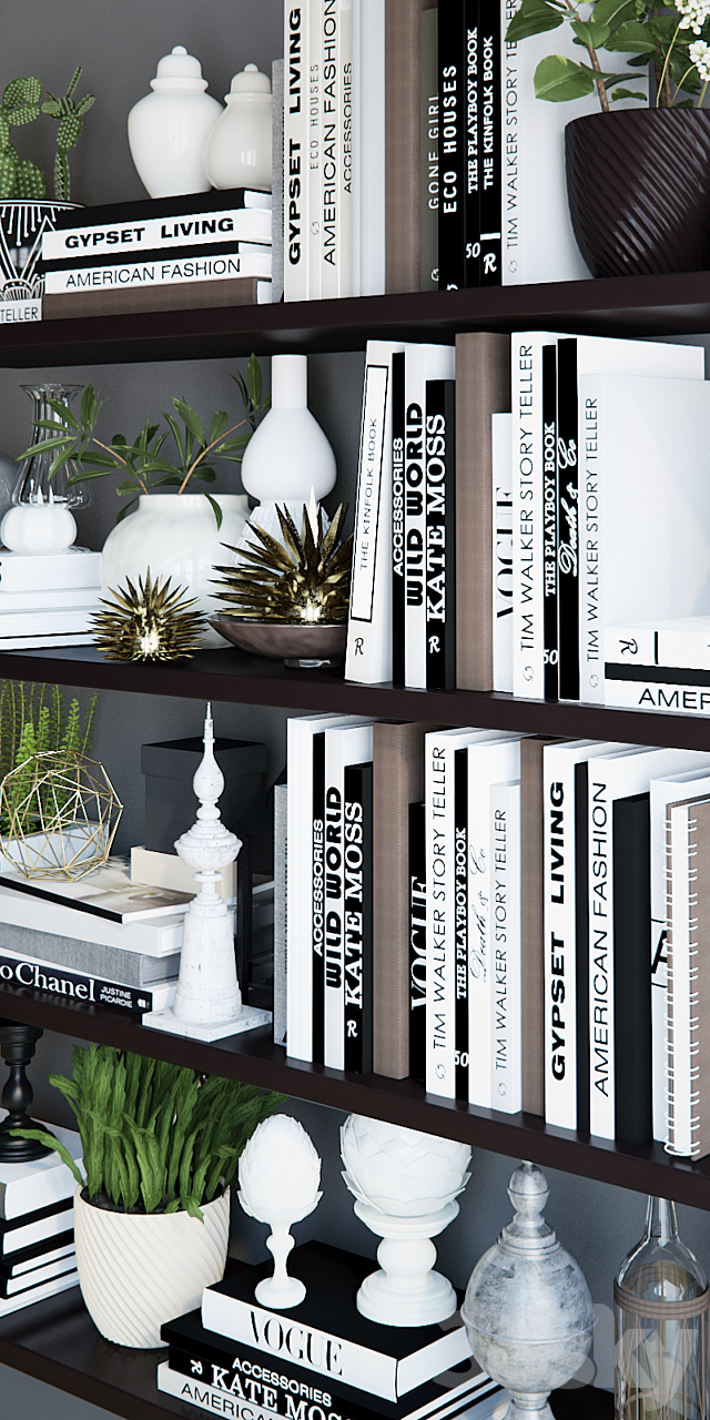 Black and white decor set 2 3DSMax File - thumbnail 2