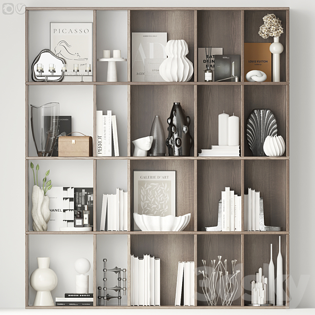 Black&white decor set – 10 3ds Max - thumbnail 1