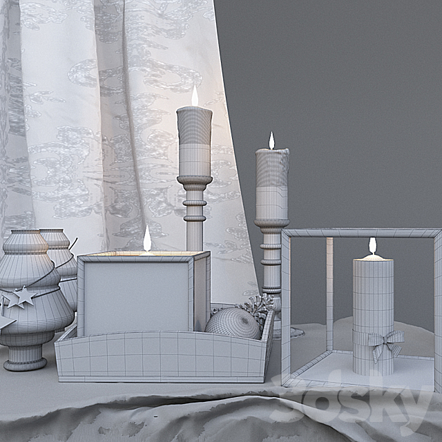 Christmas decoration 3DS Max Model - thumbnail 3