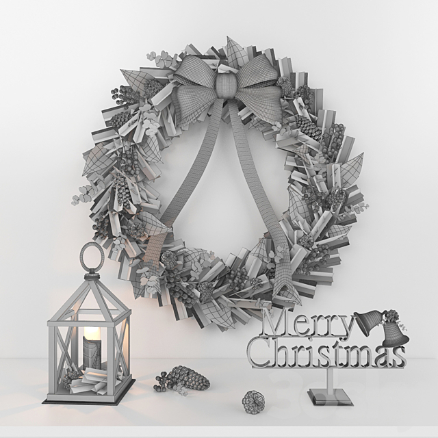 Christmas decoration 3DS Max Model - thumbnail 2