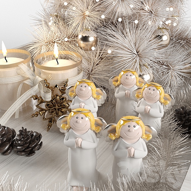 Christmas decorations 3DS Max Model - thumbnail 2