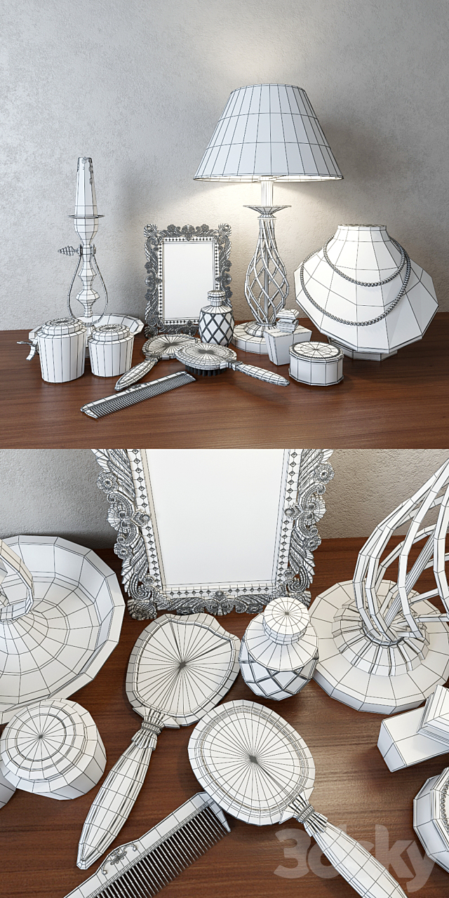 Classic decor set 3DS Max Model - thumbnail 3