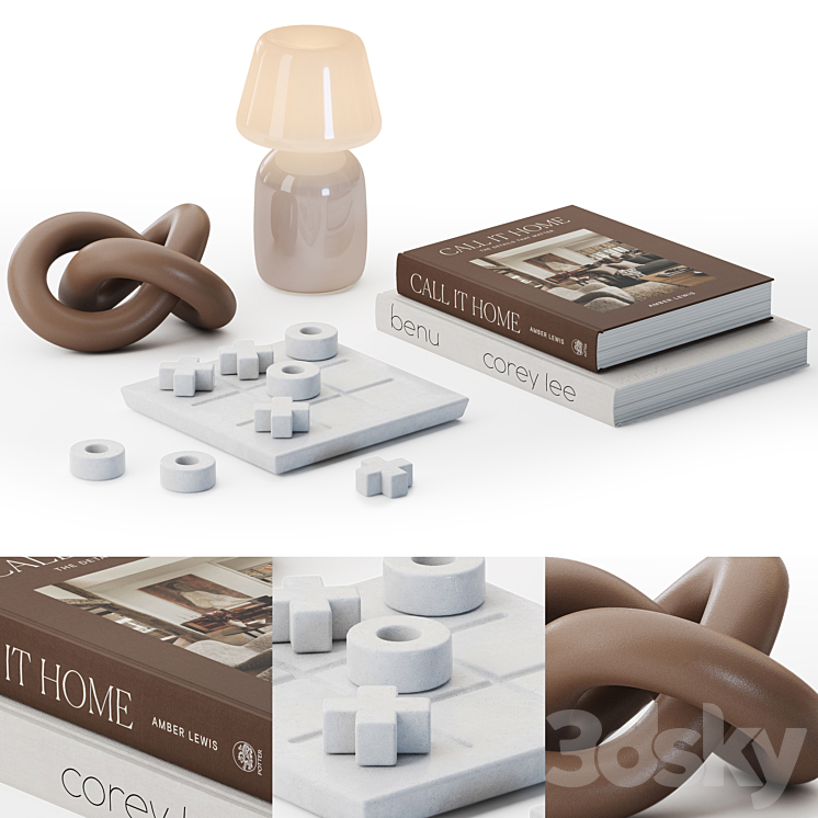 Coffee table decor 04 3DS Max Model - thumbnail 1