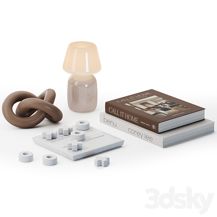 Coffee table decor 04 3DS Max Model - thumbnail 2