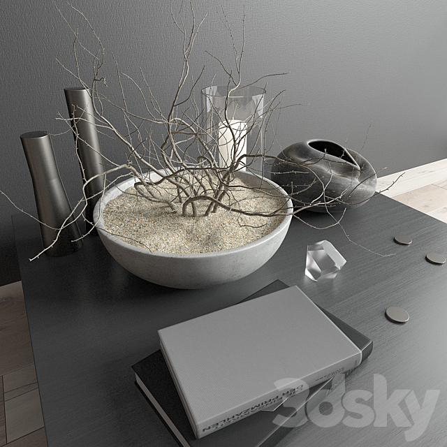 Coffee table decor 3DS Max Model - thumbnail 3