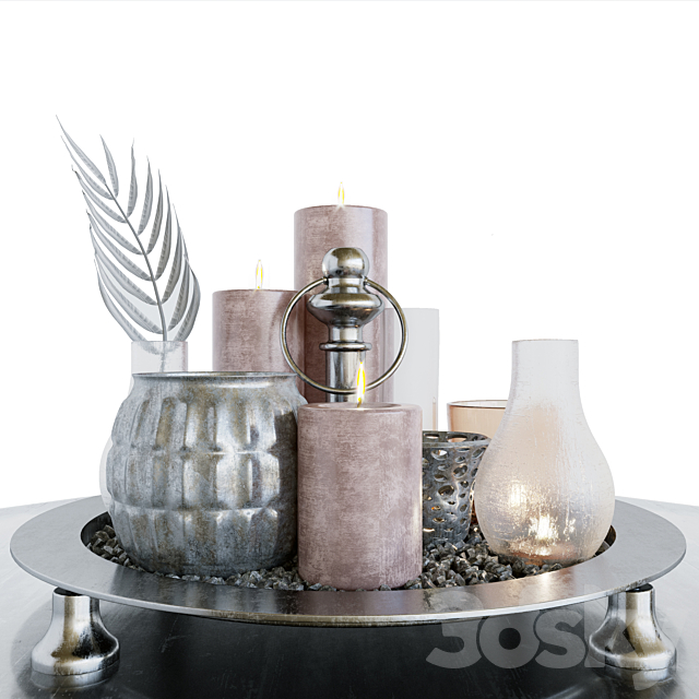 Collection of candles and candlesticks 3DSMax File - thumbnail 1