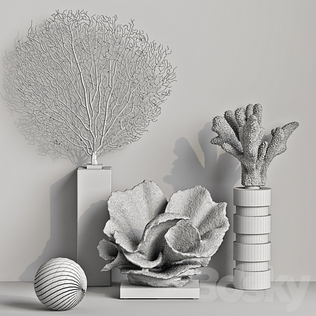 Coral Set 1 3DS Max Model - thumbnail 3