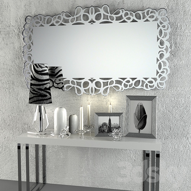 Corte Zari Pigalle mirror 195cmx117cm and accessories 3DSMax File - thumbnail 1