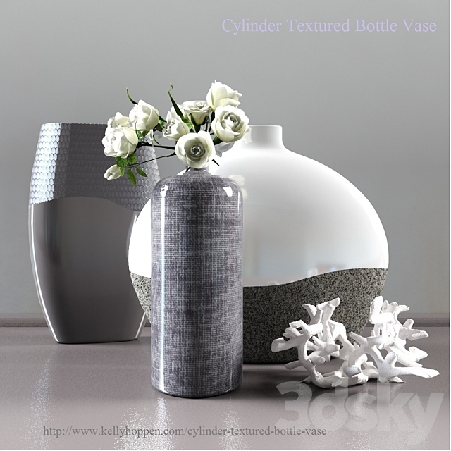 Cylinder Textured Bottle Vase 3DSMax File - thumbnail 1