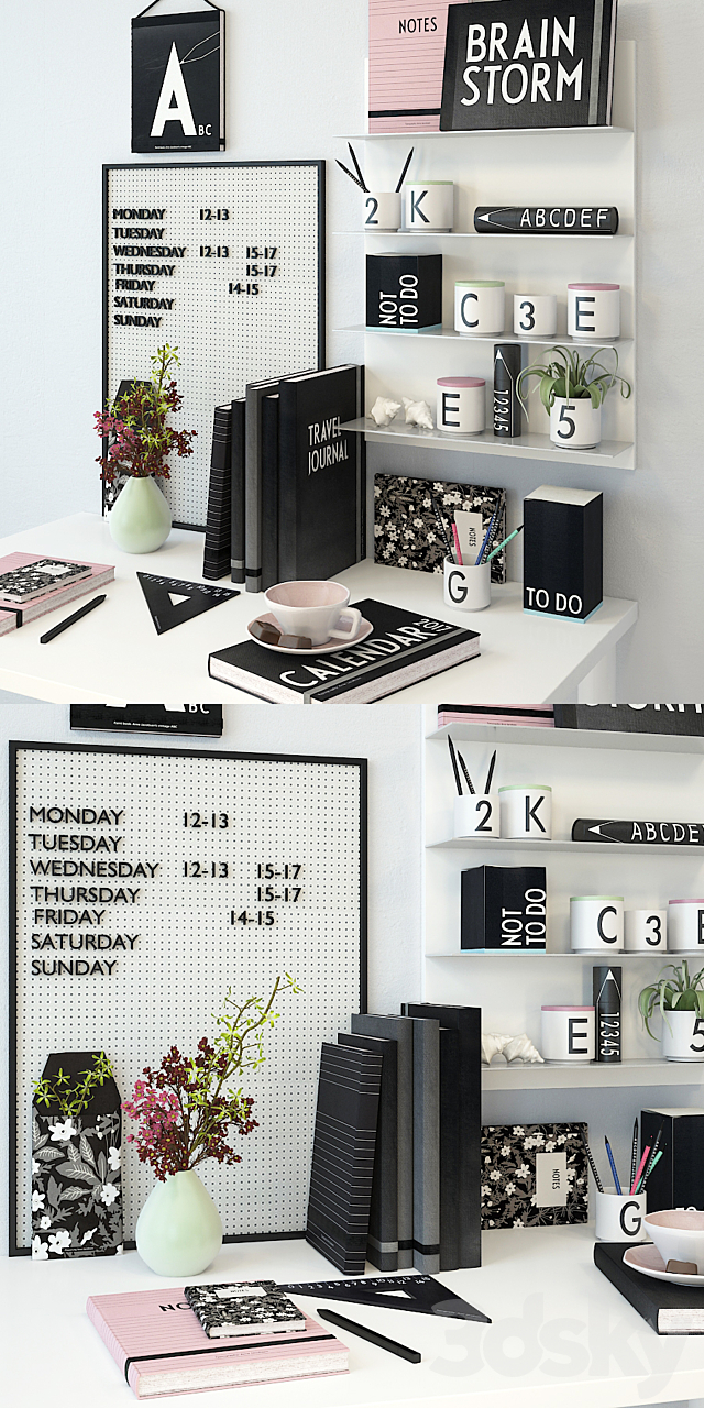 Decor Letters Pink 3DS Max Model - thumbnail 2