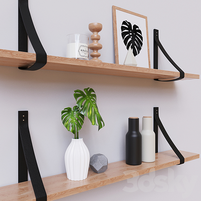 Decor on a shelf with Monster 3DS Max Model - thumbnail 2