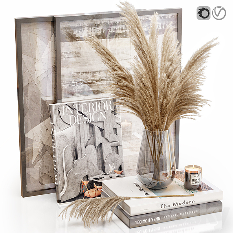 Decor set 20 Pampas grass 3DS Max Model - thumbnail 1