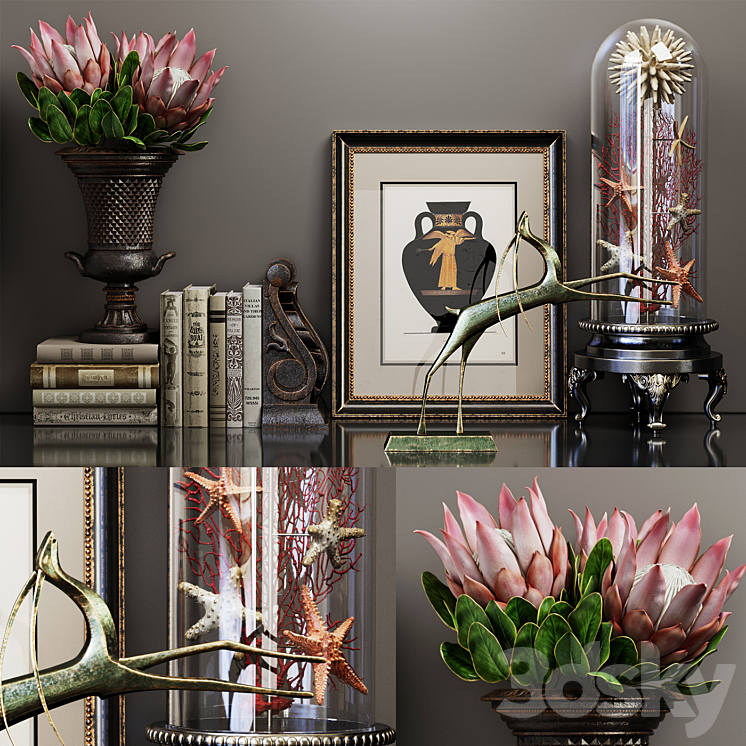 Decor Set 36 3DS Max Model - thumbnail 1