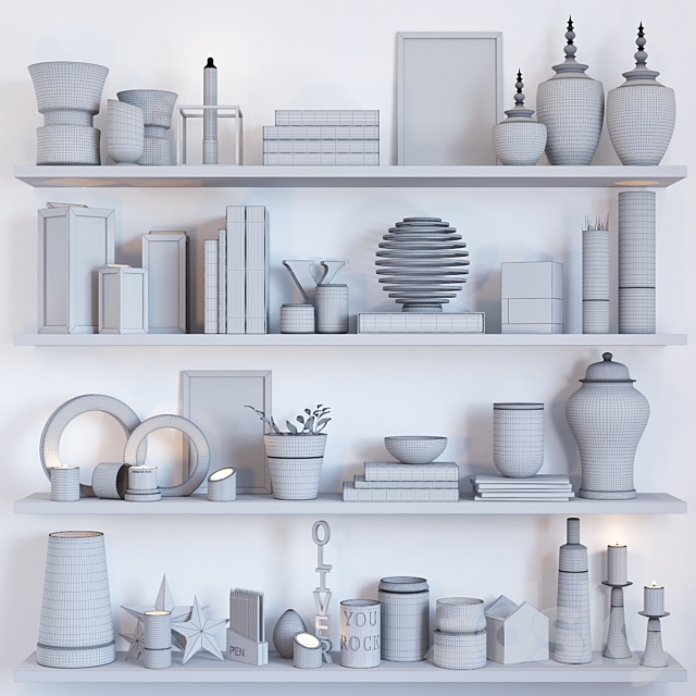 Decor set 3DS Max Model - thumbnail 3