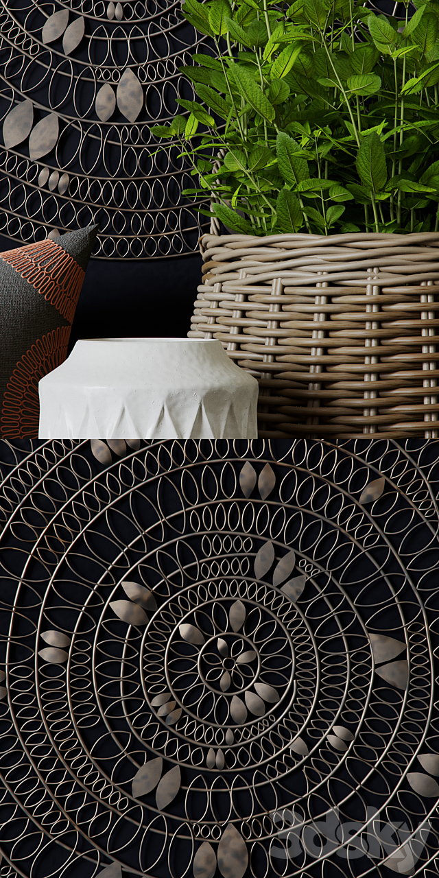 Decor Set Crate&Barrel 3DSMax File - thumbnail 2