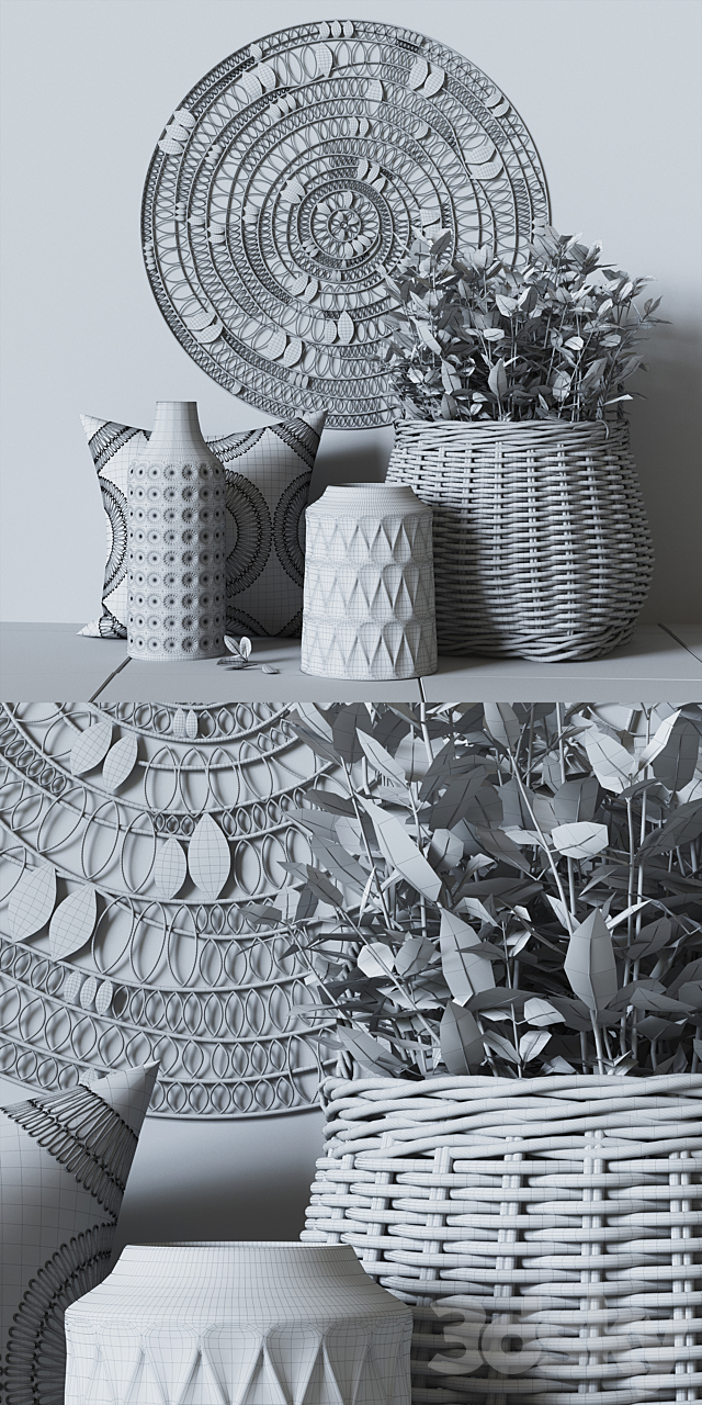 Decor Set Crate&Barrel 3DSMax File - thumbnail 3