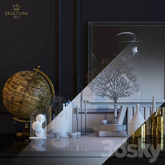 Decor set “Skultuna” 3DS Max Model - thumbnail 2