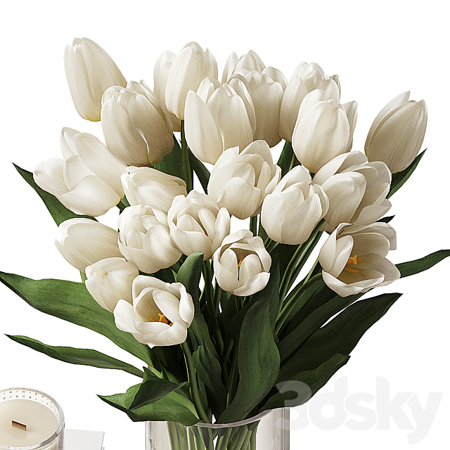 Decor set with tulips 3ds Max - thumbnail 3