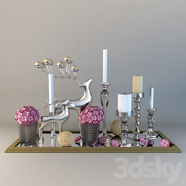 Decor with candles 3DSMax File - thumbnail 1