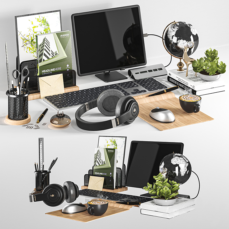 Decor Workspace 3DS Max Model - thumbnail 1