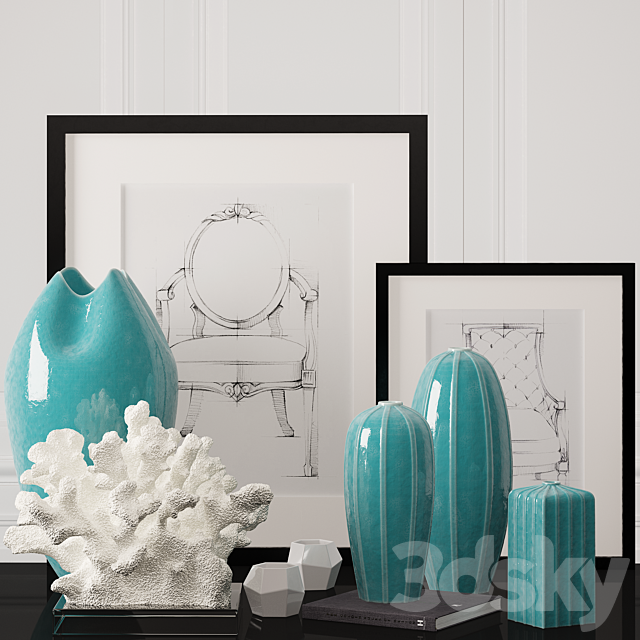 Decoration set 2 by Kelly Hoppen 3DSMax File - thumbnail 1