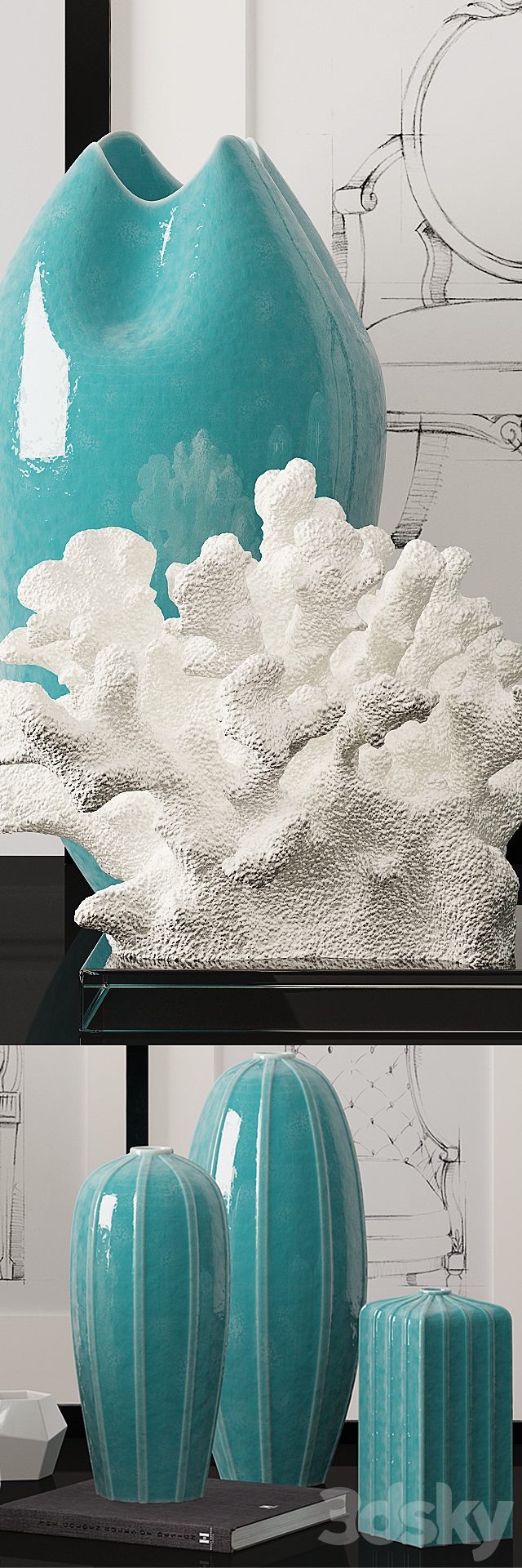 Decoration set 2 by Kelly Hoppen 3DSMax File - thumbnail 2