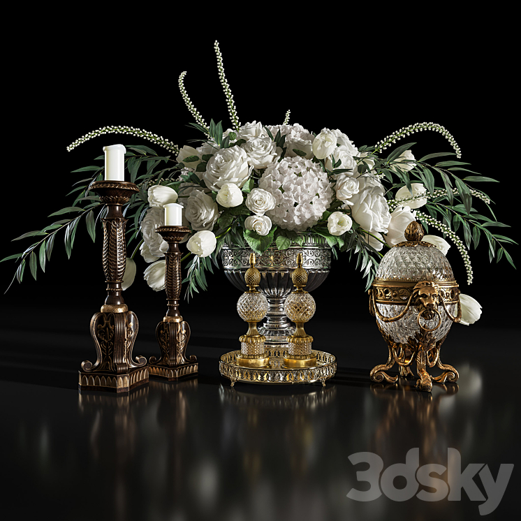 Decoration Set 28 Elegant and Antique. 3DS Max Model - thumbnail 1