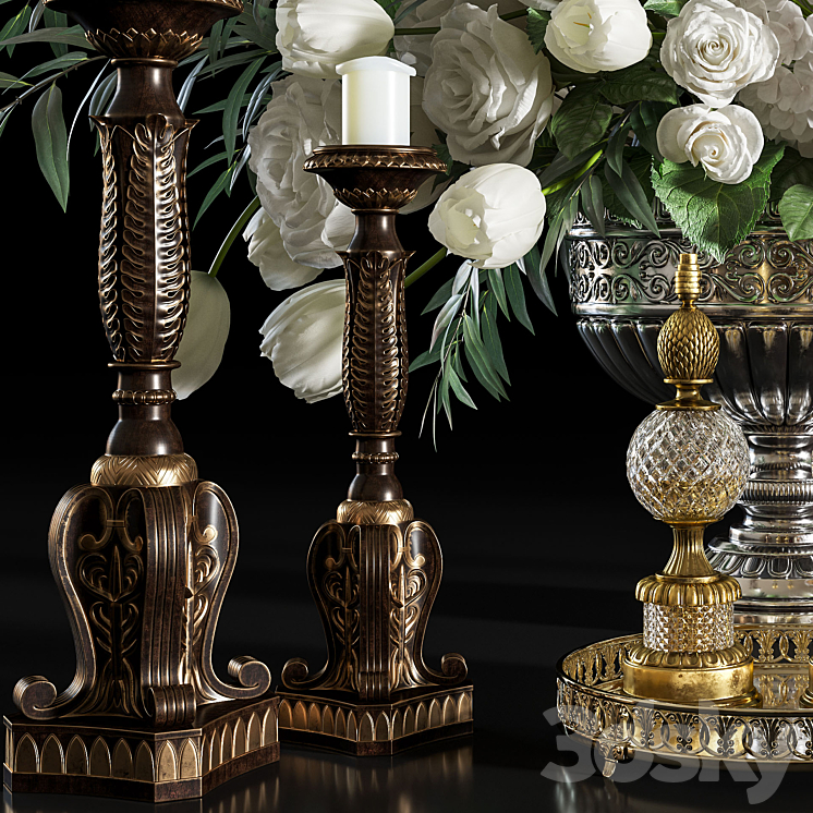 Decoration Set 28 Elegant and Antique. 3DS Max Model - thumbnail 2