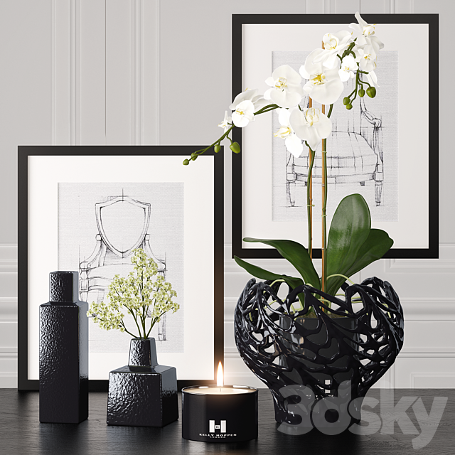 Decoration set 4 by Kelly Hoppen 3DSMax File - thumbnail 1