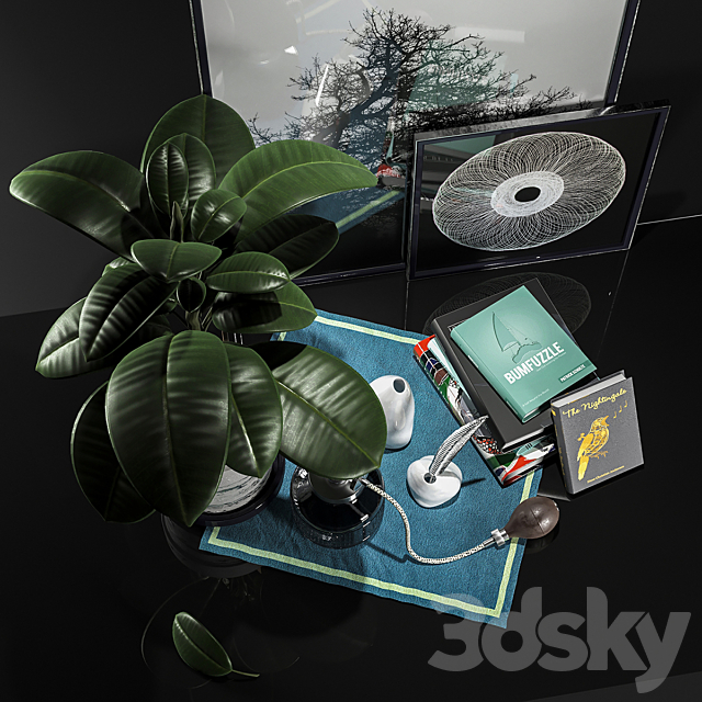 DECORATION SET WITH FIKUS 3DSMax File - thumbnail 2