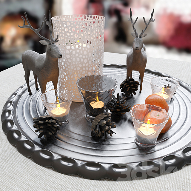 Decorative Christmas set. 3DSMax File - thumbnail 2