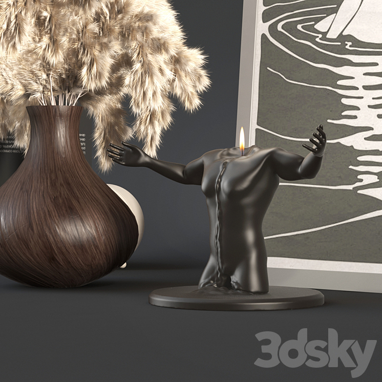 decorative Set 03 3DS Max Model - thumbnail 2