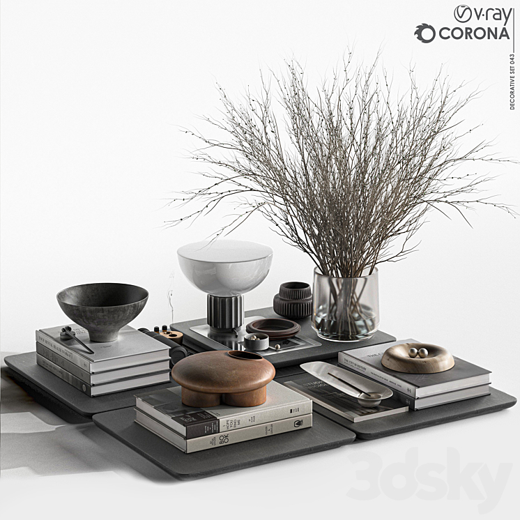 Decorative set-043-Multi Set 3DS Max Model - thumbnail 1