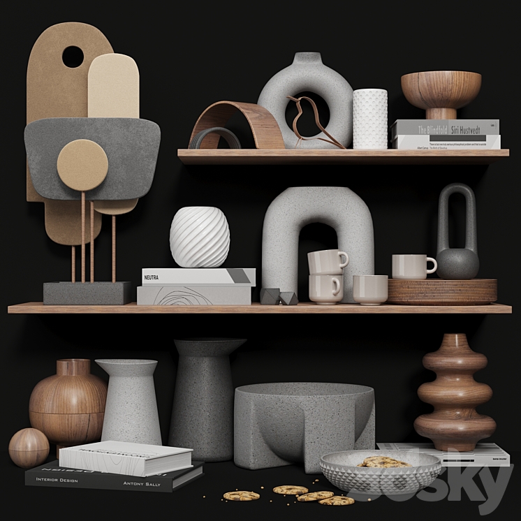 decorative set 07 3DS Max Model - thumbnail 1